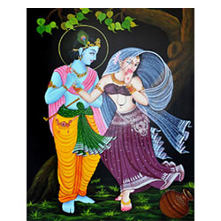 Lord Krishna with Radha. to Rajahmundry