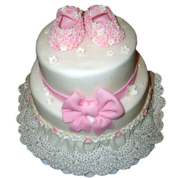 Baby Girl 2 Tier Cake 3kg  to Rajahmundry