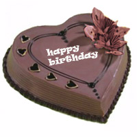 Heart Shape Chocolate cake  to Rajahmundry