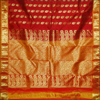 Maroon with mustard Border to Rajahmundry