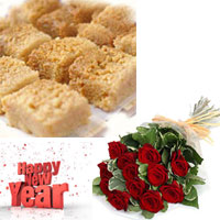 Roses with sweets  to Rajahmundry