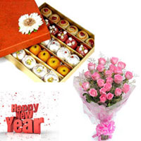 Roses with sweets  to Rajahmundry