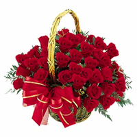 50 red roses Basket to Rajahmundry