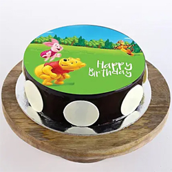 1kg Pooh & Piglet Photo Cake to Rajahmundry