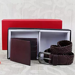 Black Wallet N Belt Combo to Rajahmundry