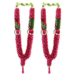 Pair of Rose Petal folded Garland to Rajahmundry