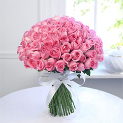 Bunch of  50 Pink Roses to Rajahmundry