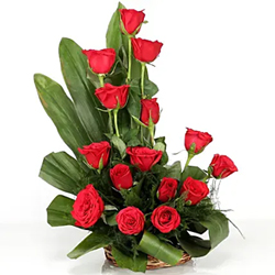 Lovely Red Roses Basket to Rajahmundry