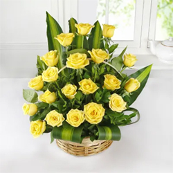 Basket of 20 Yellow Roses to Rajahmundry