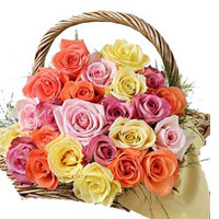 Multicolour Rose Basket to Rajahmundry