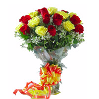 Red&yellow roses  to Rajahmundry