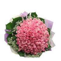 100 pink roses bunch  to Rajahmundry