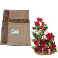 shawl with roses  to Rajahmundry