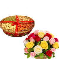 Dry Fruits with roses to Rajahmundry