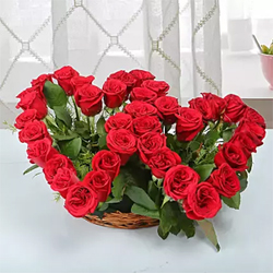 Two Red Hearts As One Basket  to Rajahmundry