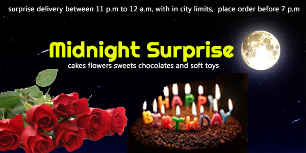 Midnight cakes to Rajahmundry